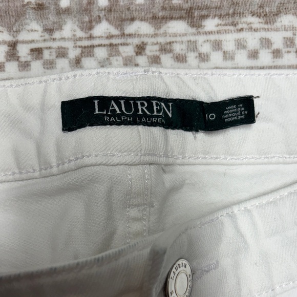 Ralph Lauren Women's Straight Leg Ankle Jeans in White with Raw Hem - Picture 2 of 13